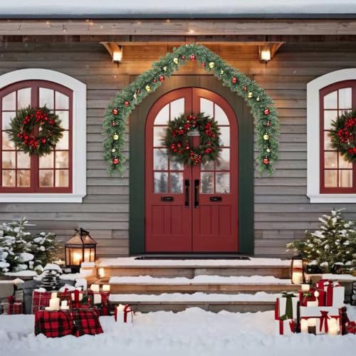 Guirnalda de Navidad de 5m con 75 luces LED para decorar tu chimenea y barandilla 2