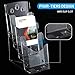 Nellvita 2 Pcs Acrylic Brochure Holder 8.5x11 Inch, 4 Tier Clear Pamphlet Holder, With Removable Divider for 4 x9 Inch Flyer Holder, Wall Mount or Desktop Use (With Business Card Holder)