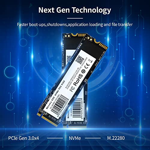 Image of SSD Internal Solid State Drive, 512GB M.2 NVMe SSD, 2500Mbps MAX Read Speed / 1600Mbps Max Write Speed, Internal Solid State Drive for Laptop, Desktop and Gaming PC(320TBW)