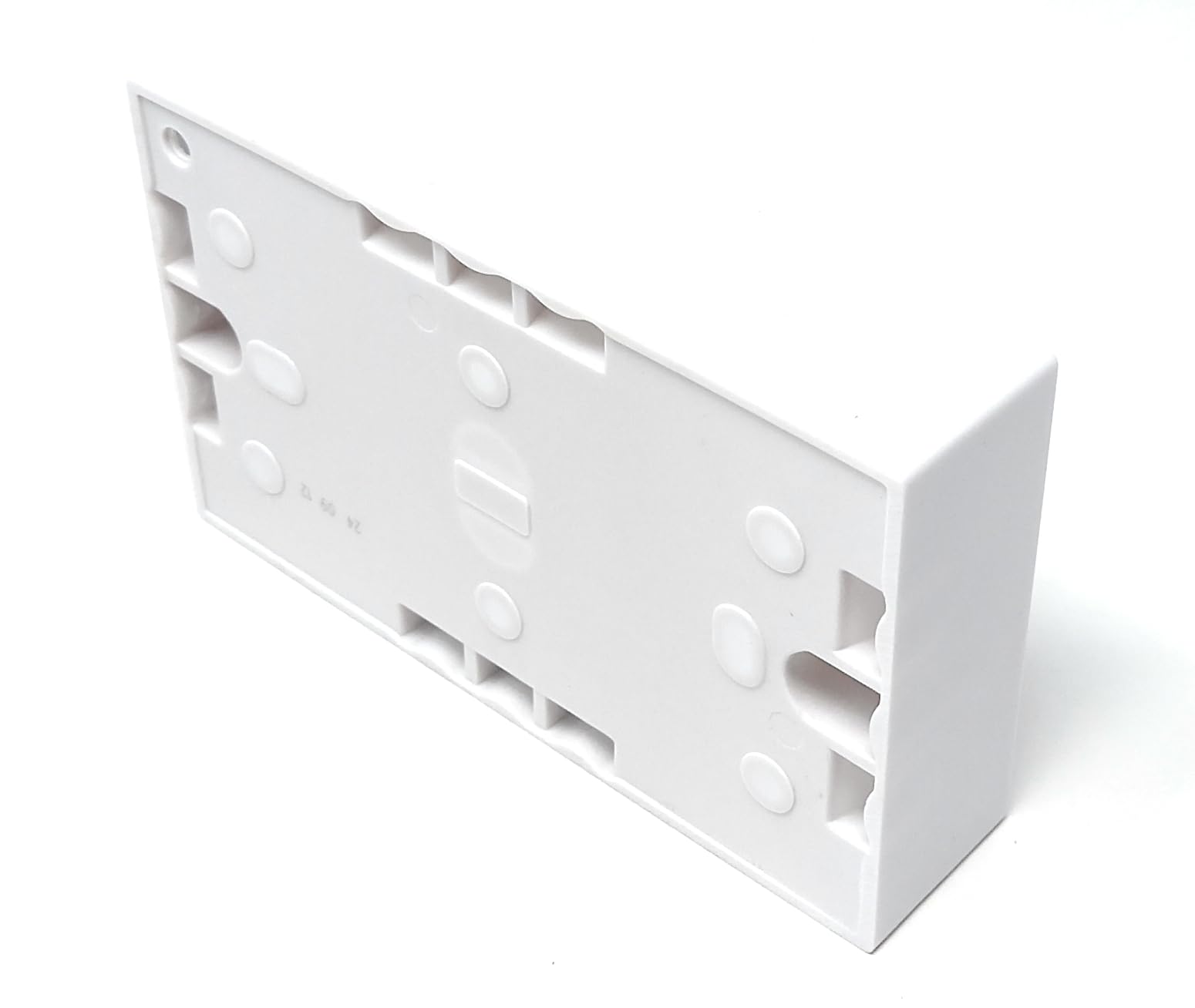 2 Gang Surface Mount Back Box - White Pattress 147mm x 86mm x 32mm, Durable Electrical & Network Faceplate Mounting Box (1) - Image 2
