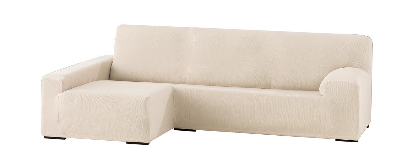 Eysa Ulises Copridivano con Penisola Elastico Sinistra (vista frontale), Bianco, 90 x 240-280 x 155 cm
