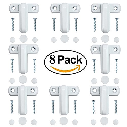 Porte et fenêtre Verrou de sécurité,Châssis Blocker Short de bain, 8 Ceinture Blanc Blocker,Sash Jammer UPVC, bloqueur de porte et fenêtre Offre, pour verrou de porte Entrebâilleur pour fenêtre