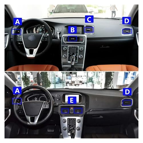 Clips de aire acondicionado para reparar la salida de ventilación delantera de coche Volvo S60 V60 V40 7