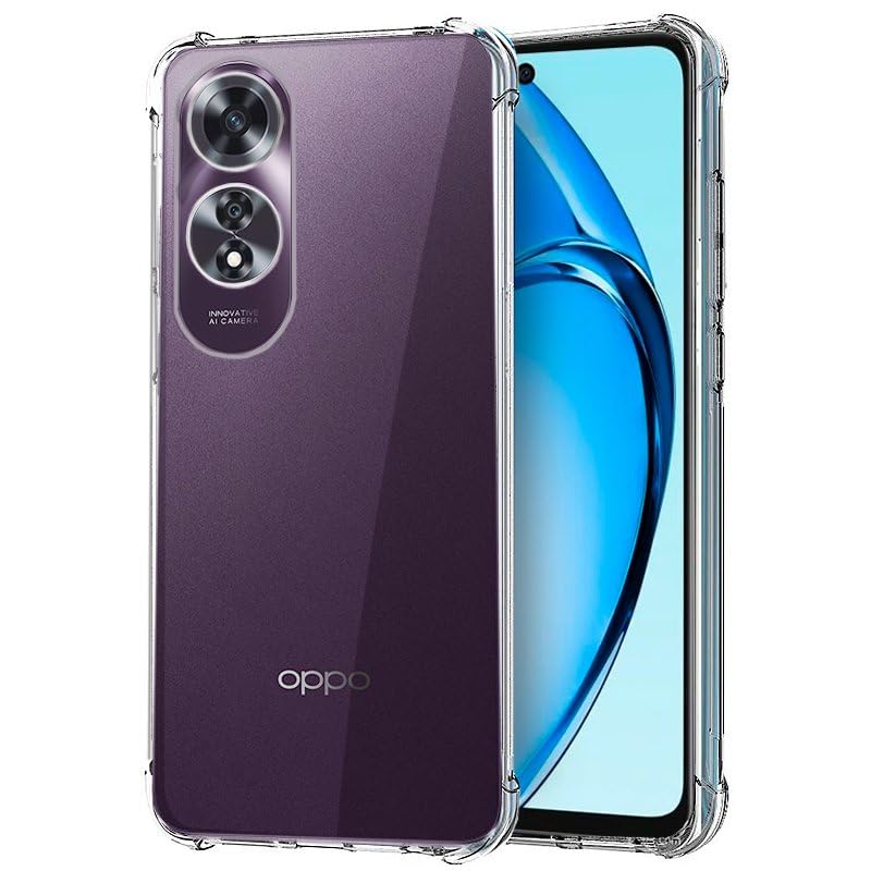 Cool Oppo A60 Antishock Phone Case One Size, transparent