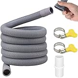 3m Ablaufschlauch Schlauch, Ablaufschlauch VerläNgerung Set, Ablaufschlauch Waschmaschinen, Mit Schlauchschelle, Ablaufschlauch SpüLmaschine, Ablaufschlauch Abwasserschlauch Verlängerung