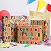 BIOBROWN Kraft Wrapping Paper Roll Colorful Text Happy Birthday Design Perfect for Birthday Holiday Wrap 17 inch X 33 feet