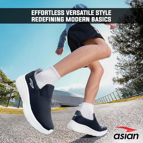 Image of ASIAN Wonderwalk-03 Men's Walking Shoes | Breathable Knit Mesh Upper, Lightweight Sole & Easy Slip-On Comfort