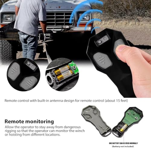 Control Remoto Inalámbrico para Winch 150FT 12 Volt miniatura 4