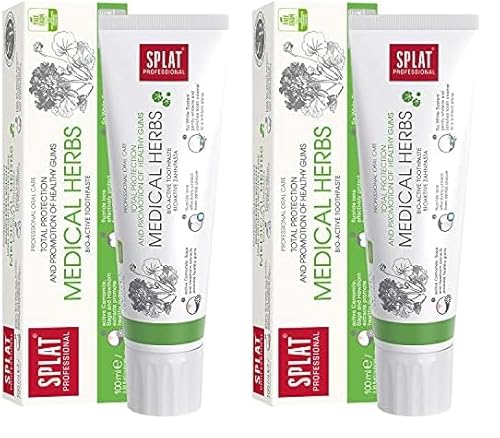Dentifricio bioattivo PROFESSIONALE SPLAT per una protezione totale e la promozione della salute delle gengive Erbe medicinali 100 ml (Confezione da 2)