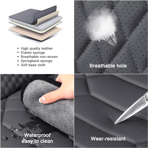 Image of Deluxe Full Covers for Volkswagen Golf SportWagen 2015-2019, Gray-White