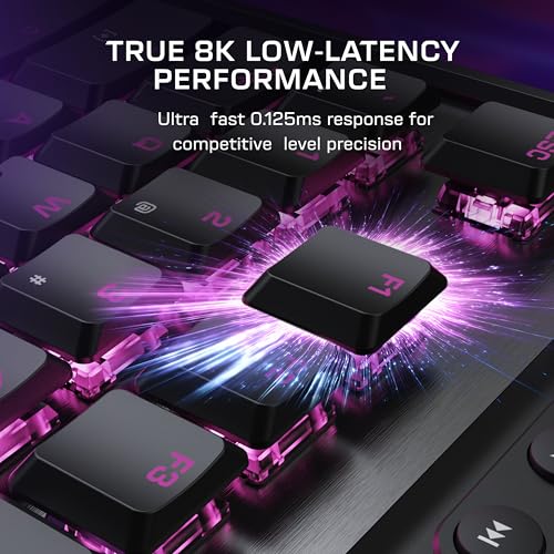Image of Turtle Beach Command Series KB7 TKL Wired Hall-Effect PC Gaming Keyboard | Touchscreen Command Display, Low-Profile Hall-Effect Switches, Double Shot PBT Keycaps, True 8K Polling, Per Key RGB, Black