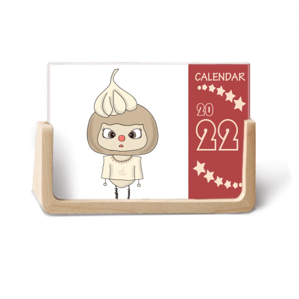 Calendrier de bureau 2022 DIYlab au design légumes et ail odeur chaude et blanche