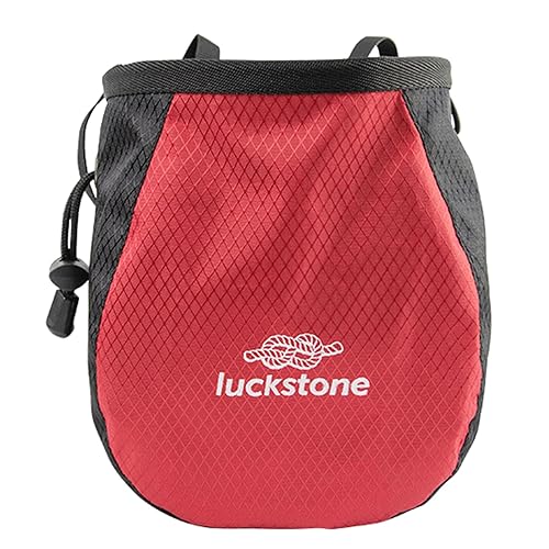 QRONCES Bolsa de tiza para escalada en roca, bolsa de tiza ajustable con cordón ajustable para gimnasio, escalada, gimnasia, bolsa de tiza con cordón ajustable
