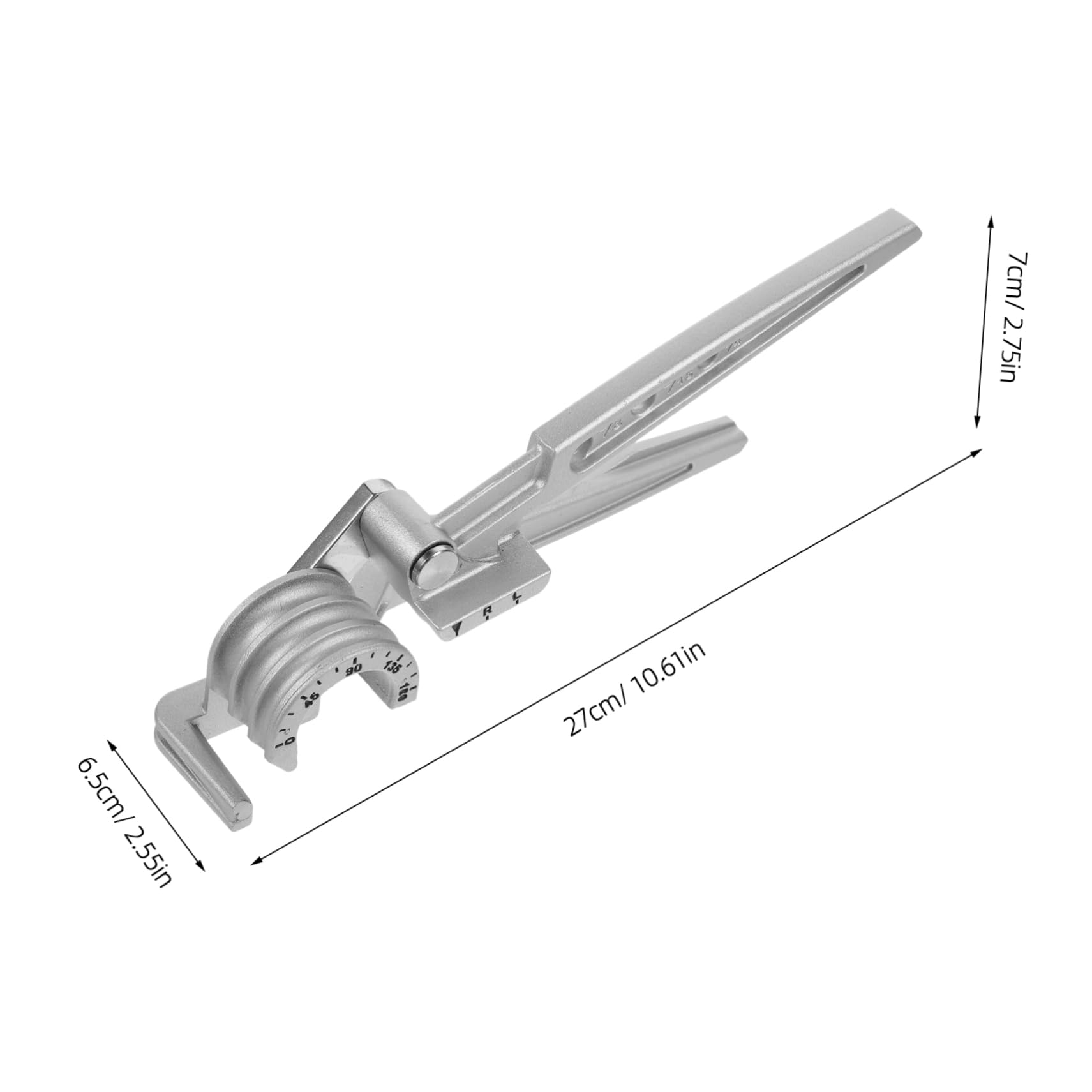 Homoyoyo Aluminum Alloy 180-degree Tube Bender 3 Gears for Copper Brass Aluminum Soft Metal Bending