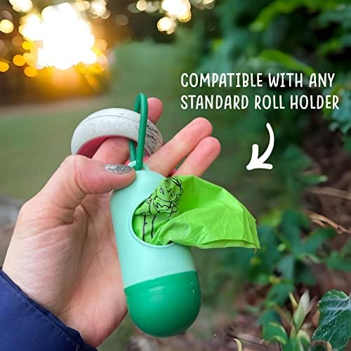 Eco Green Living Certified Compostable Dog Poop Bags 60 Poo Bags (Pack of 1) Extra Thick, Water-Resistant, 100% Leak Proof | 4 Pocket-Sized Rolls of 15 Dog Poo Bags (Total 60)