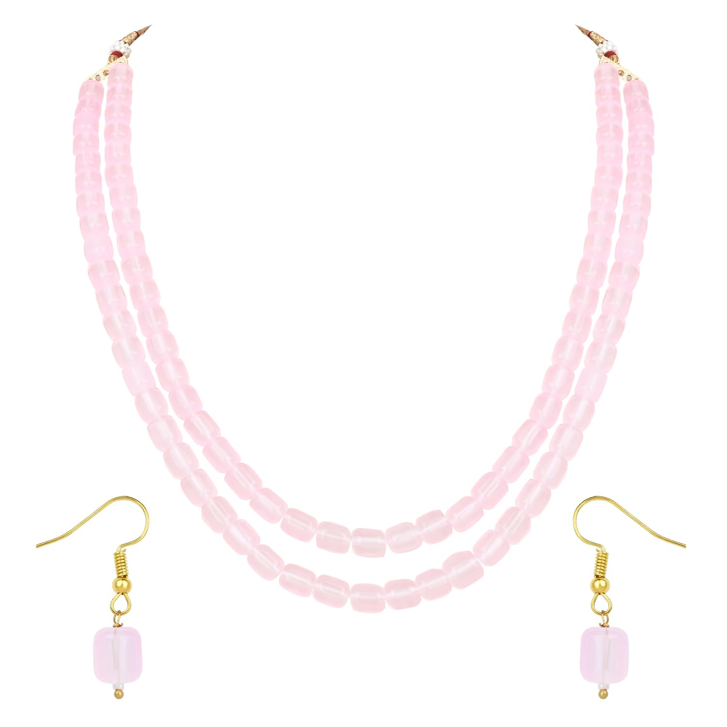 I Jewels Stylish Multi Layer Pearl Necklace Jewellery Set with Earrings for Women and Girls (ML328Pi) (B0CKZ63GKT) Amazon Price History, Amazon Price Tracker