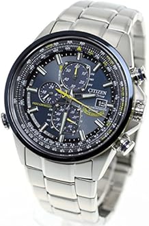 プロマスター Citizen Mens Solar Powered Watch, Analog Display and Stainless Steel Strap AT8020-54L