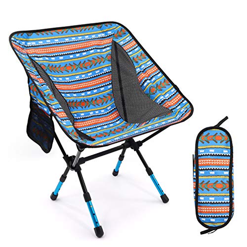 Portable Outdoor Folding Camping Chair Adjustable 3 Heights 7075 Aluminium Backpacking Chairs Support