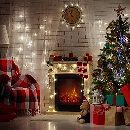 300-Count Clear Mini Christmas Light Set, 61Ft White Wire #TOP3