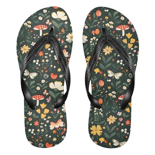 Mushroom Flower Flip Flop Beach Summer Casual Sandal for Women & Men Shower Shoes 20860606