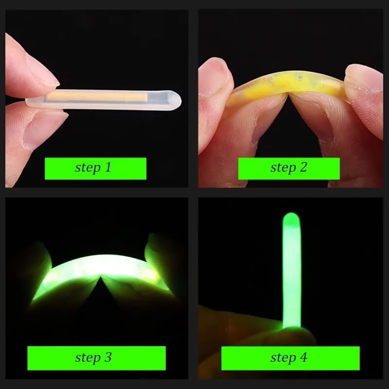 50 piezas de palitos luminosos para pesca nocturna miniatura 5