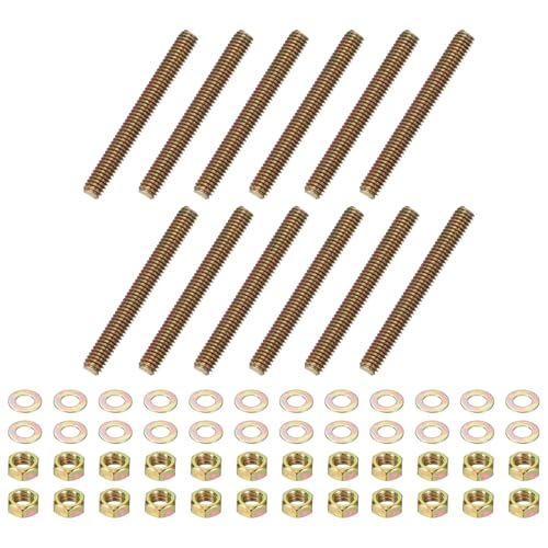 Tige filetée 5/16" x 2-3/4" en acier carbone zingué pour assemblage de meuble - Lot de 12 pcs