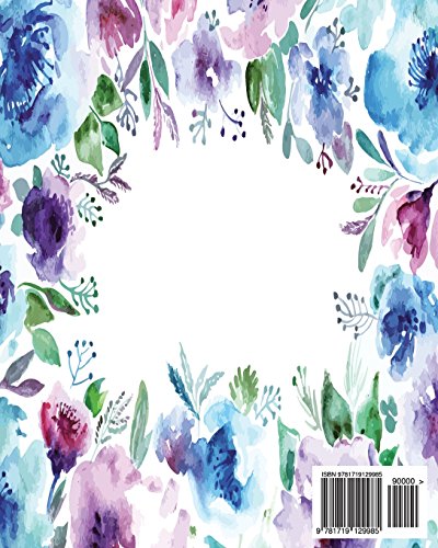 image for 2019-2023 Five Year Planner- Blue Flowers: 60 Months Planner and Calen