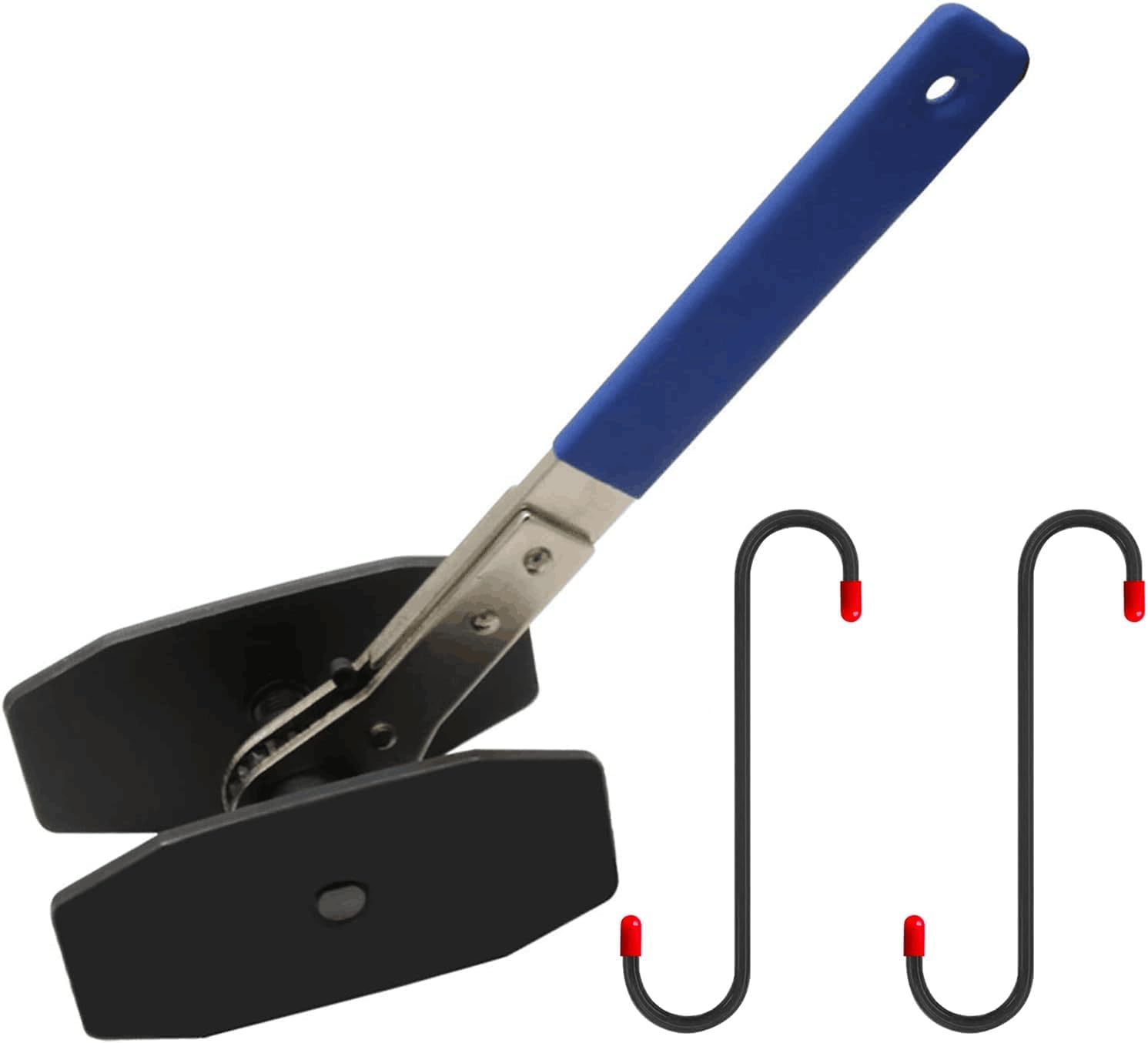 4 in 1 360° Ratcheting Brake Caliper Tool, Universal Disc Brake Piston Compressor with 2 Hooks, Heavy Duty Carbon Steel Brake Repair Tool for Single/Twin/Quad Piston Calipers