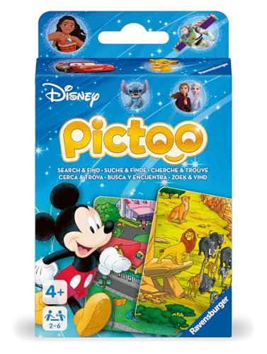 Ravensburger - Pictoo Disney - Jeu de Cherche et Trouve - Enfants et Parents - Mon Premier Jeu d'observation - 2 à 6 Joueurs à partir de 4 Ans - Mixte - 23478
