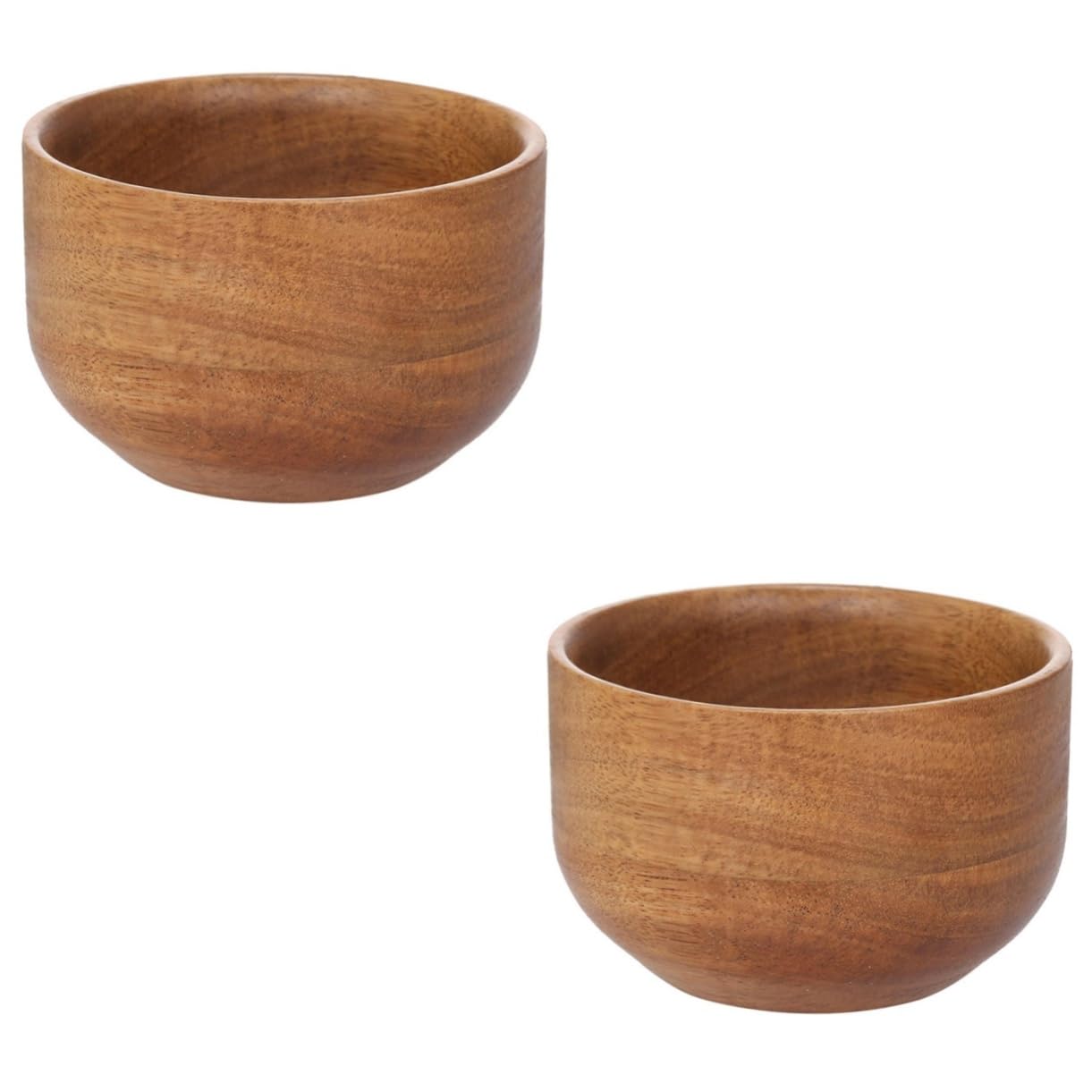 PartyKindom 2pcs Men's Shaving Soap Bowl Wooden Shaving Bowl Compact Fashionable for Home Salon