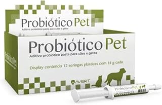 Kit 12 Suplemento Probiótico Pet 14gr Avert Para Cães E Gatos