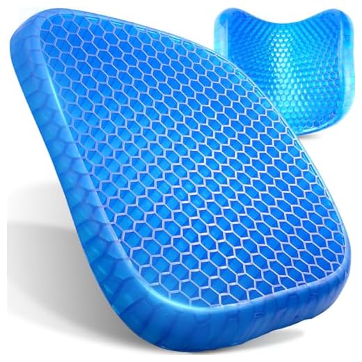 Retoo Cojin Coxis Gel, Cojín De Asiento De Gel, Cojin Antiescaras para Silla con Funda Antideslizante, Cojín Transpirable, Multifunción De Alta Recuperación Desenfundable y Transpirable