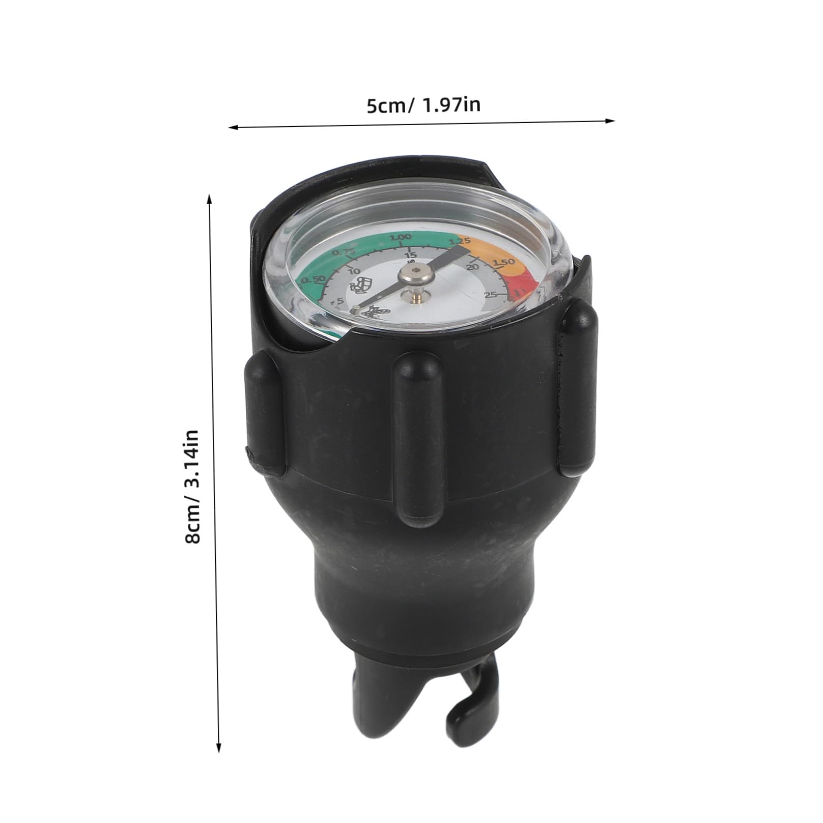 Manometer Druckluft für Kajak und Surfbrett Vielseitiger Druckprüfer aus Kunststoff und Edelstahl mit Leicht Ablesbarer Anzeige für Wassersportausrüstung