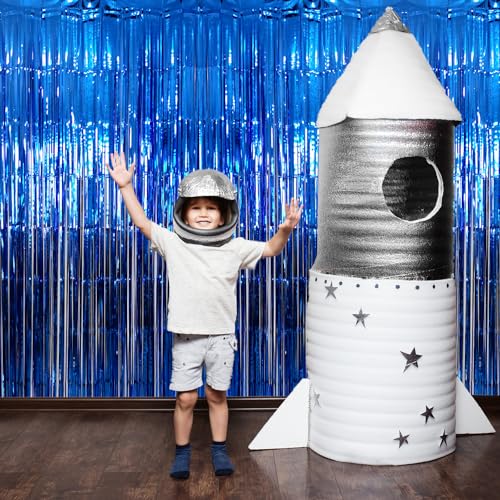 image for GOER 3.2 ft x 9.8 ft Metallic Tinsel Foil Fringe Curtains Party Photo 