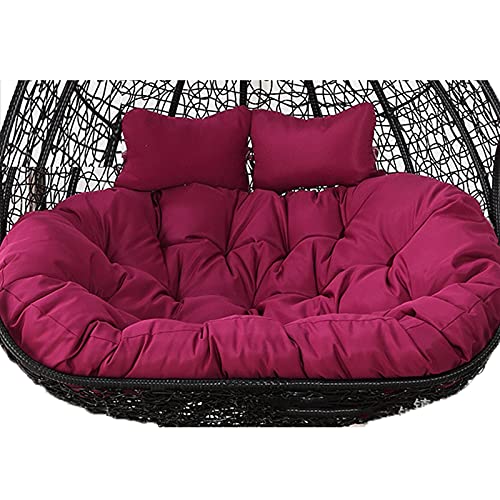 Coussin de balancelle haut de gamme imperméable 140x110 cm pour chaise œuf double en osier