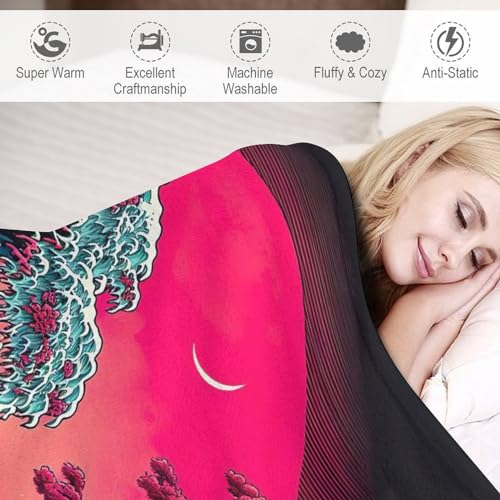 Couverture douce en flanelle de luxe Japan Art 180×200cm - 6