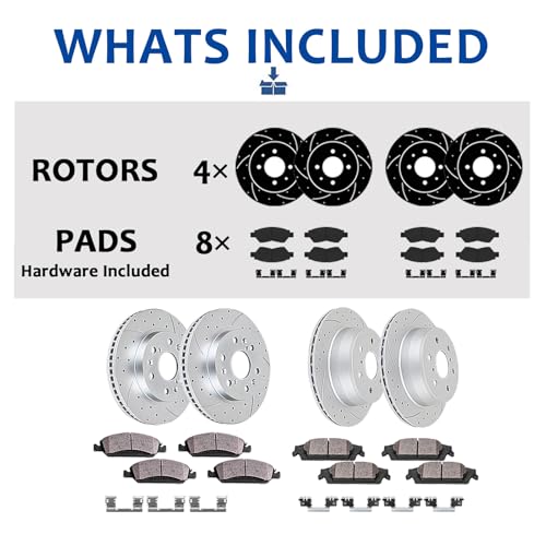 Image of Acinoparts Front and Rear Brake Kit for 2012-2017 TOYOTA CAMRY