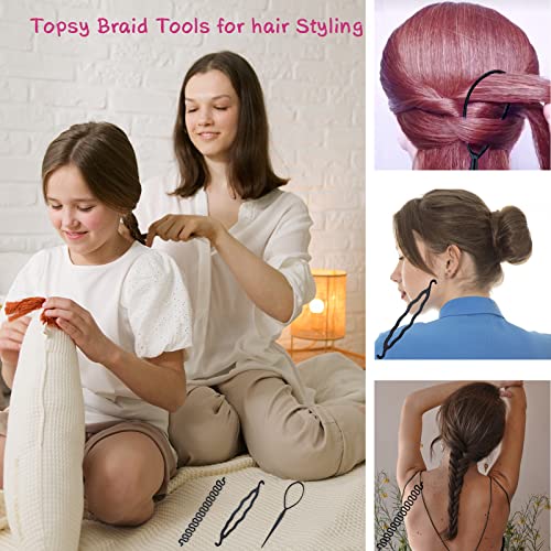 1513 Pcs Elastic Hair Bands with Hair Styling Tool, 500Pcs Colorful Small Hair Rubber Bands, 1pcs Hair Comb, 1pcs Edge Brush, 1pcs Teasing Brush, 2Pcs Hair Tie Cutters, 4pcs Hair Clips, 4Pcs Topsy Tail Hair Tools, Hair Braiding Tool Set For Kids Women - Thumbnail 5