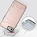 CoverON SecureCard Series Designed for Apple iPhone SE 2022 / SE 2020 / iPhone 8/7 Case, Credit Card Holder Kickstand Hybrid Phone Cover - Rose Gold