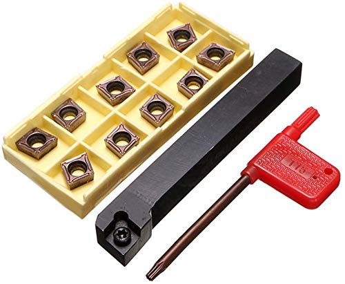Outils de tour 45 HRC 12 x 100 mm SCLCR1212H09 Carburo portable Threading Tool Holder avec 10 pièces CCMT09T304 Carbide Tourner