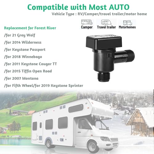 Image of YUKIIATIF RV Vacuum Breaker Check Valve,571-VAC-CHK-A, RV Camper Trailer Black Tank Check Valve,Replace Leaking Vacuum Breaker on Black Tank System Improve freshwater to prevent backflow