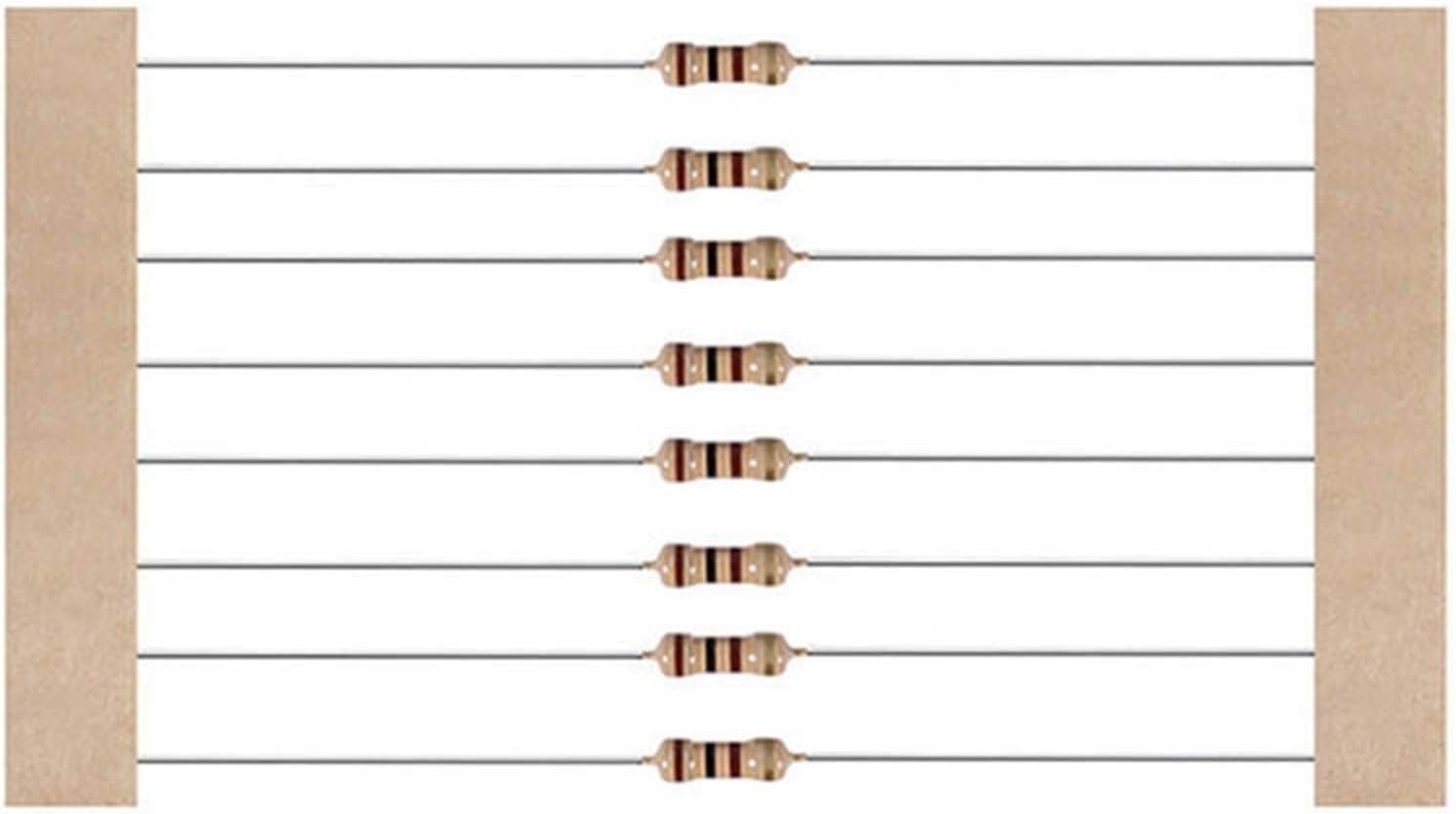 100 個 1/8W 0.125W 5% カーボン皮膜抵抗器 (Size : 10K)