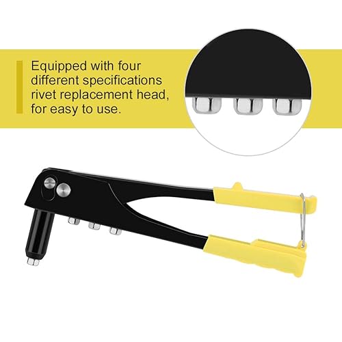 Miniatura 7 de Pistola remachadora, remachadora manual, herramienta de reparación de canalones, remache ciego, herramienta de mano de remache ciego, kit de pistola