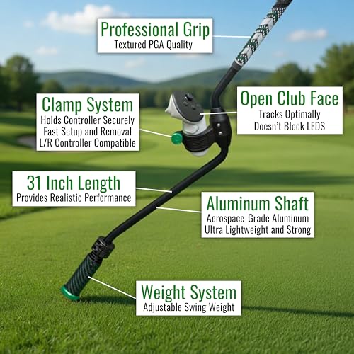 Image of DeadEyeVR - DriVR Golf Club for Quest - Realistic VR Golf Simulator Handle - Weighted VR Golf Club Grip for Enhanced Play (DriVR Apex)