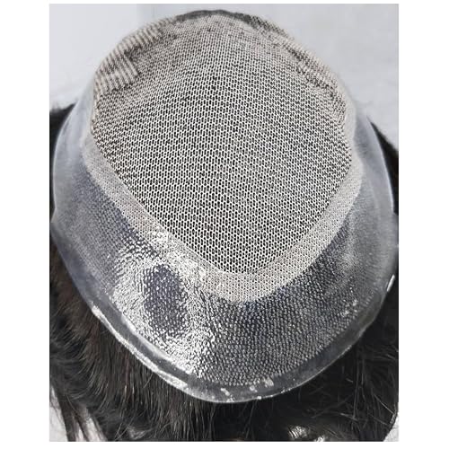 Image of Australian Hair Patch for men | .03MM PU Base with Front Hairline | Ultra Thin base and Light Wieght| 100% natural human hair| Premium Hair Patch For Men (Natural Black, 9x7)