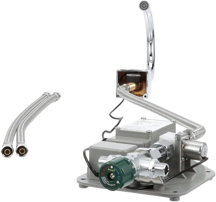 Intelli-Flo EZ Electronic Deck Mount Faucet 6-1/2" Gooseneck Spout with Thermostatic Mixing Valve and 0.5 gpm PCA Spray