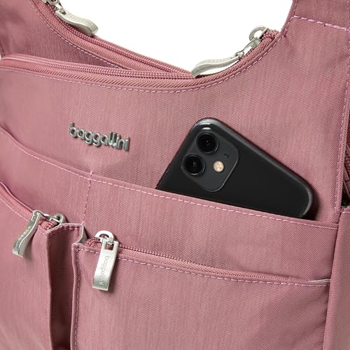 Image of Baggallini Crossbody Travel Bag 11x8.5 Lightweight Water-resistant Nylon Handbag