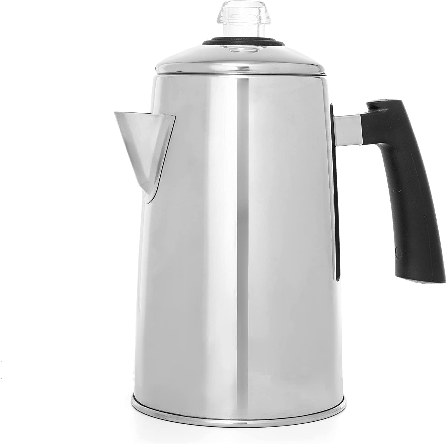 KFO Edelstahl Kaffeepresse für Herdplatte,Camping Kaffeekanne - 12 Tassen, Induktionsgeeignet mit Hitzeschutzgriff für Gas, Keramik, Lagerfeuer & Outdoor