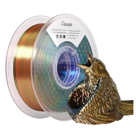 GolGeo Silk PLA 3D Printer Filament Bundle, Rainbow Tri Color Orange Blue Green PLA 1.75mm, Multicolor Change PLA,Shiny Coextrusion Filament, 3D Printing Filament for 3D Printers, 1kg Spool(2.2lbs)
