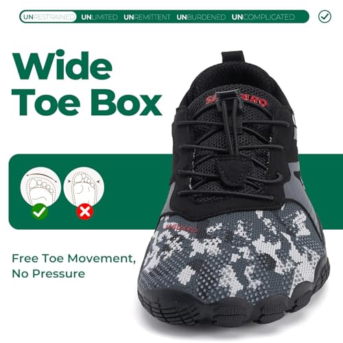 Miniatura 2 de Saguaro Zapatos Minimalistas Hombre Mujer Comodas Respirable Zapatillas De Trail Running Ligeras Calzado Barefoot Antideslizante Para Gimnasio Fitness Senderismo Montaña, Camuflaje 41